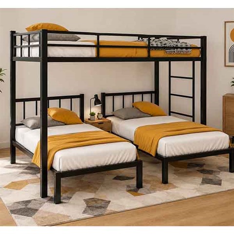 تخت سه نفره فلزی دو طبقه S2800